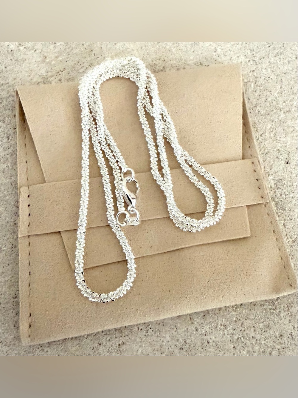 Italy 925 Sterling Silver Diamond Cut Sparkle Chain Necklace – 20” NWOT